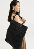 Brigitte maxi crochet shopper NERO BLACK Woman image number 1