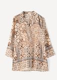 Bly printed embroidered blouse BLU AVIONBEIGE Woman image number 5