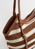 Beagle striped mesh shopping bag MARRONEBLU BLUE Woman image number 4