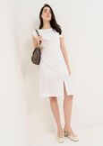 Afef linen blend sheath dress BLUROSABIANCO WHITE Woman image number 1
