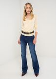 Margaret knit polo with faux vest BEIGE LATTEBLU Woman image number 4