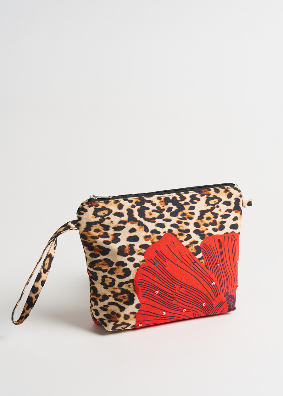 Bressa animalier print beauty bag ROSSO Woman , image number 1
