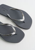 Syra dragonfly flip-flops GRIGIO GUN METALGOLD Woman image number 2