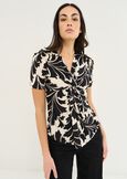 Sirya knotted front T-shirt BEIGE LATTE Woman image number 1