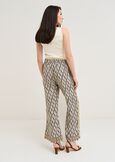 Pier printed capri trousers NERO BLACK Woman image number 5