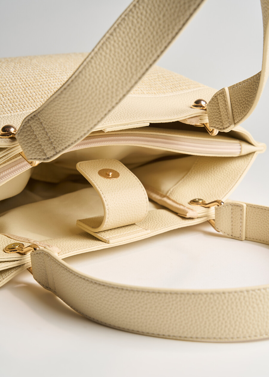 Balli straw and faux-leather bag BEIGE LIGHT BEIGE Woman , image number 3
