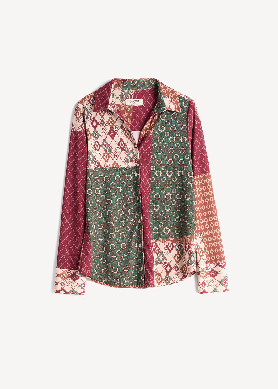 Carly jersey shirt with print VERDE Woman , image number 5