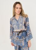 Bly printed embroidered blouse BLU AVIONBEIGE Woman image number 1