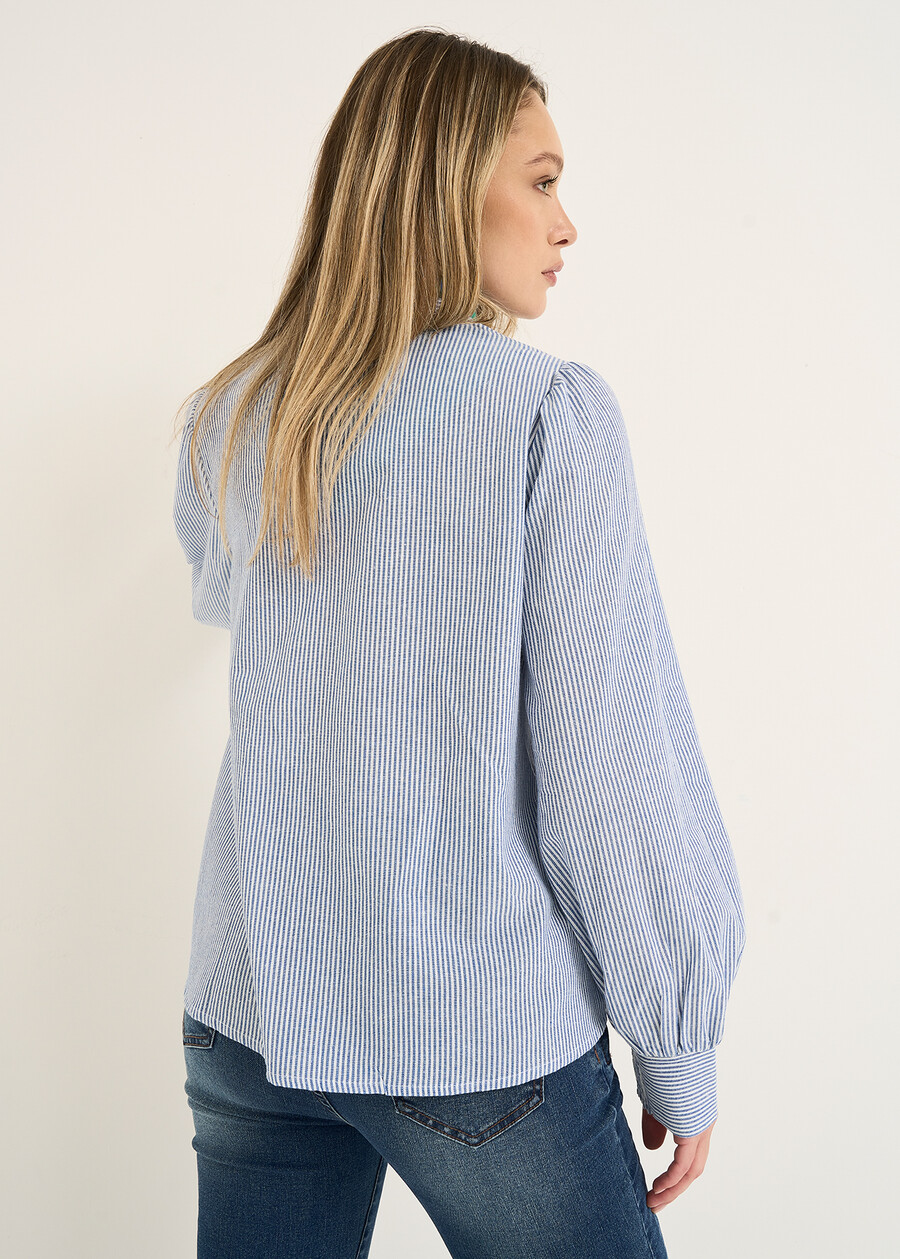 Caleia striped shirt embroidery BIANCO WHITE Woman , image number 3