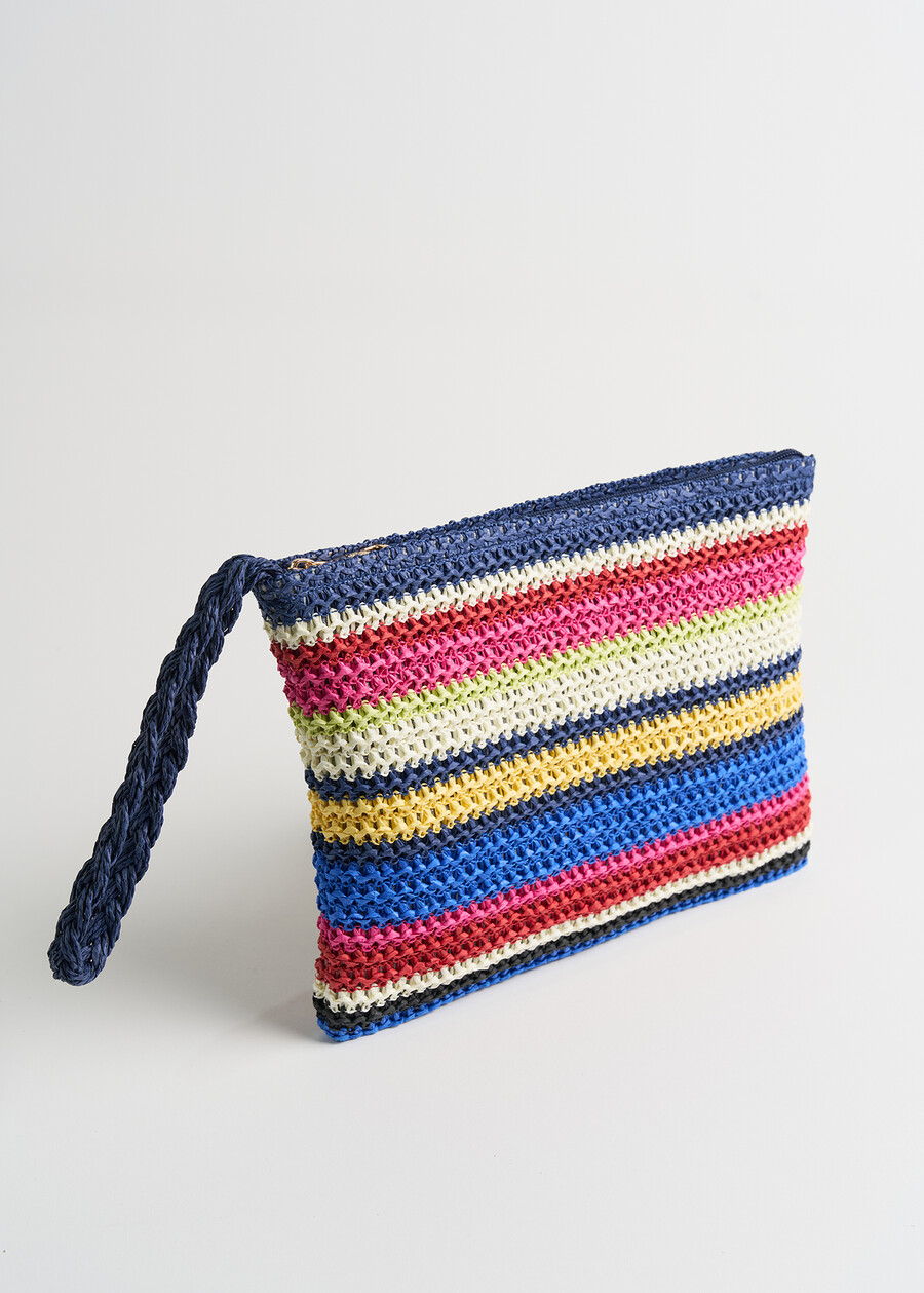 Bonny striped straw beauty bag ROSSO FRAGOLA Woman , image number 1
