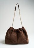 Bayl faux-suede slouchy bag MARRONE Woman image number 3