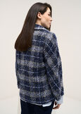 Carl checkered short coat BLU BLUE Woman image number 4
