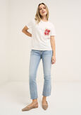 Saimon crochet pocket T-shirt BIANCO WHITE Woman image number 4