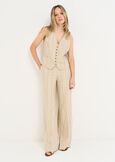 Paky linen blend trousers MARRONEMABKSBLU Woman image number 2