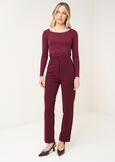 Alice pleated-texture trousers ROSSO BORDEAUXVERDE GARDENMARRONE Woman image number 2