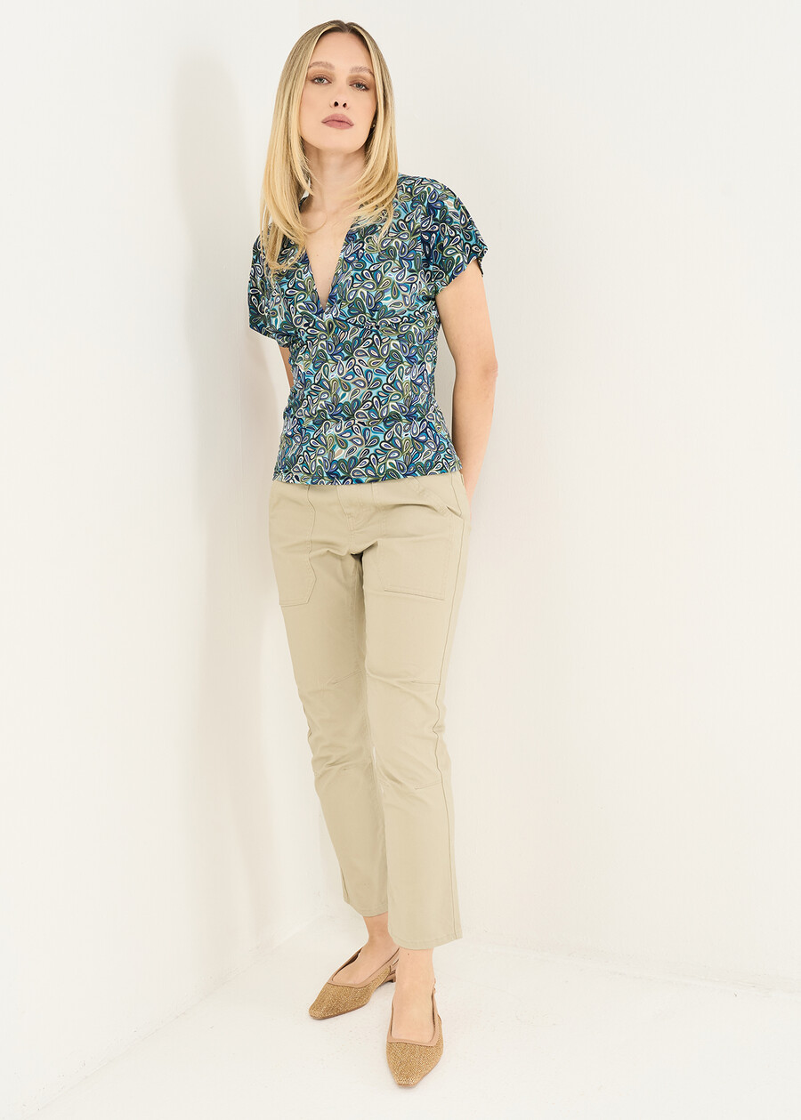 Paolo slim-leg trousers GRIGIOBIANCO WHITE Woman , image number 1