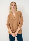 Margot V-neck knit top MARRONEBLU Woman image number 2