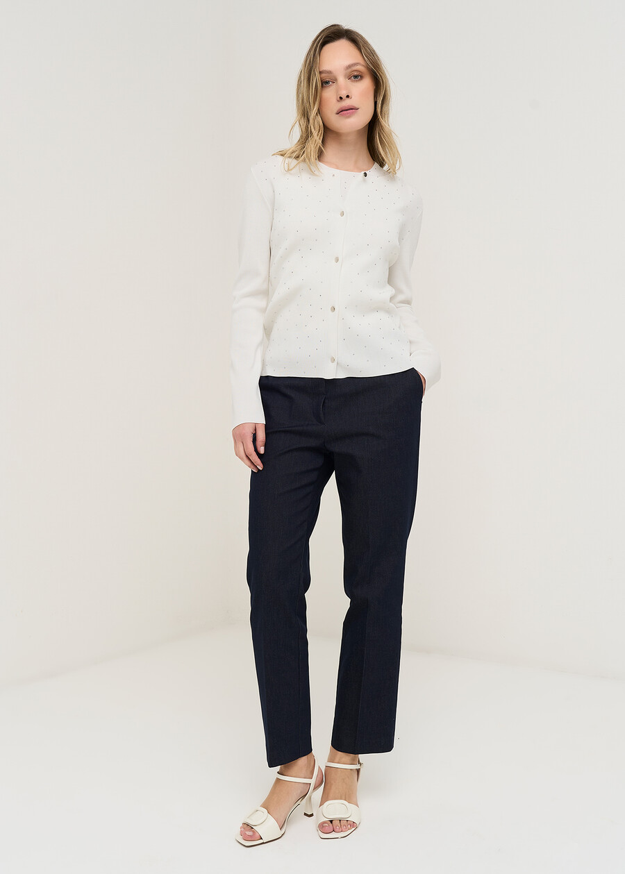 Charil cardigan with strass BIANCO WHITE Woman , image number 4