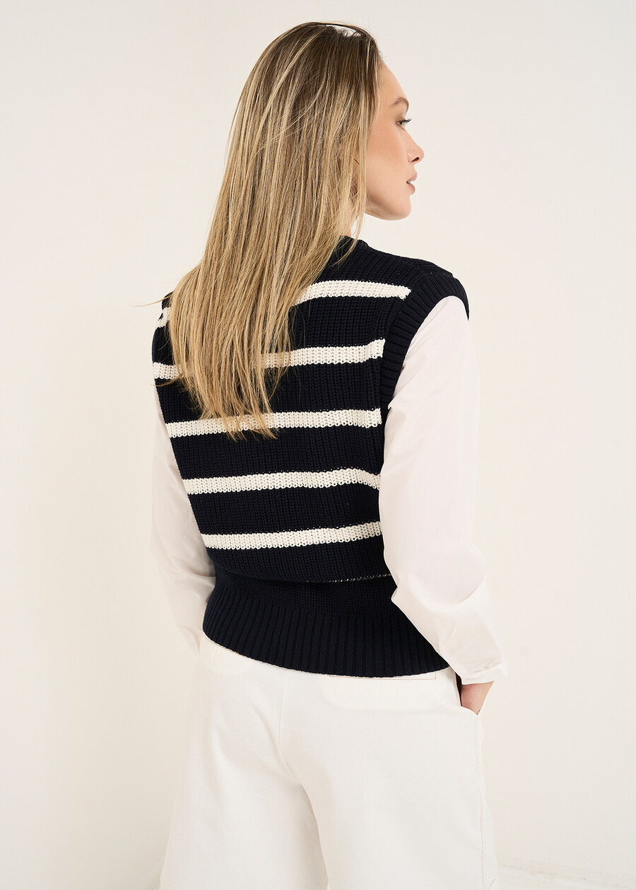 Marlena double-layer knit BLU Woman , image number 3
