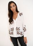 Comet embroidered shirt BIANCOBLU Woman image number 1