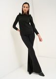 Victoria flared lurex jersey trousers NERO Woman image number 1