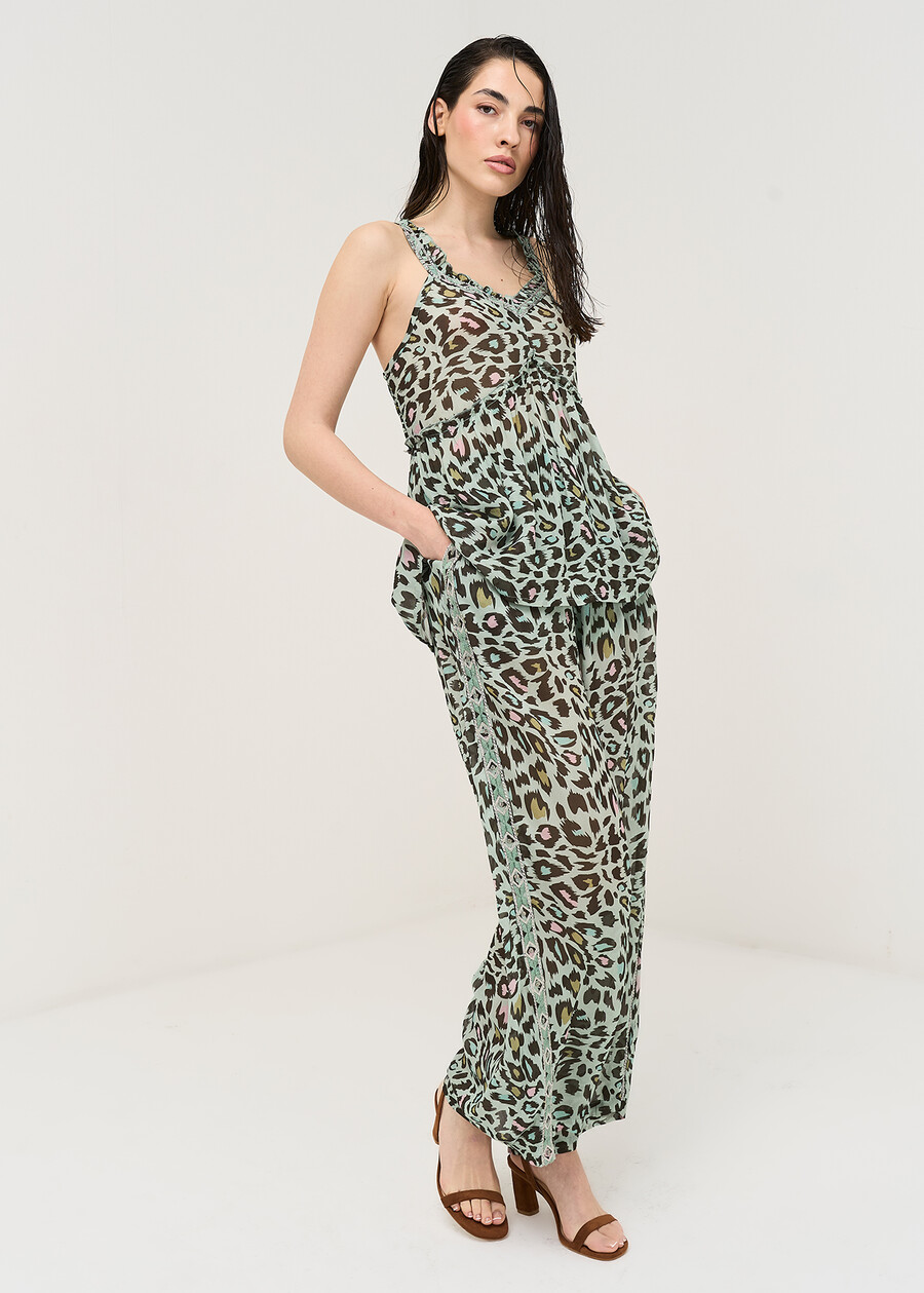 Teodora animalier Studio top VERDE AQUA Woman , image number 4