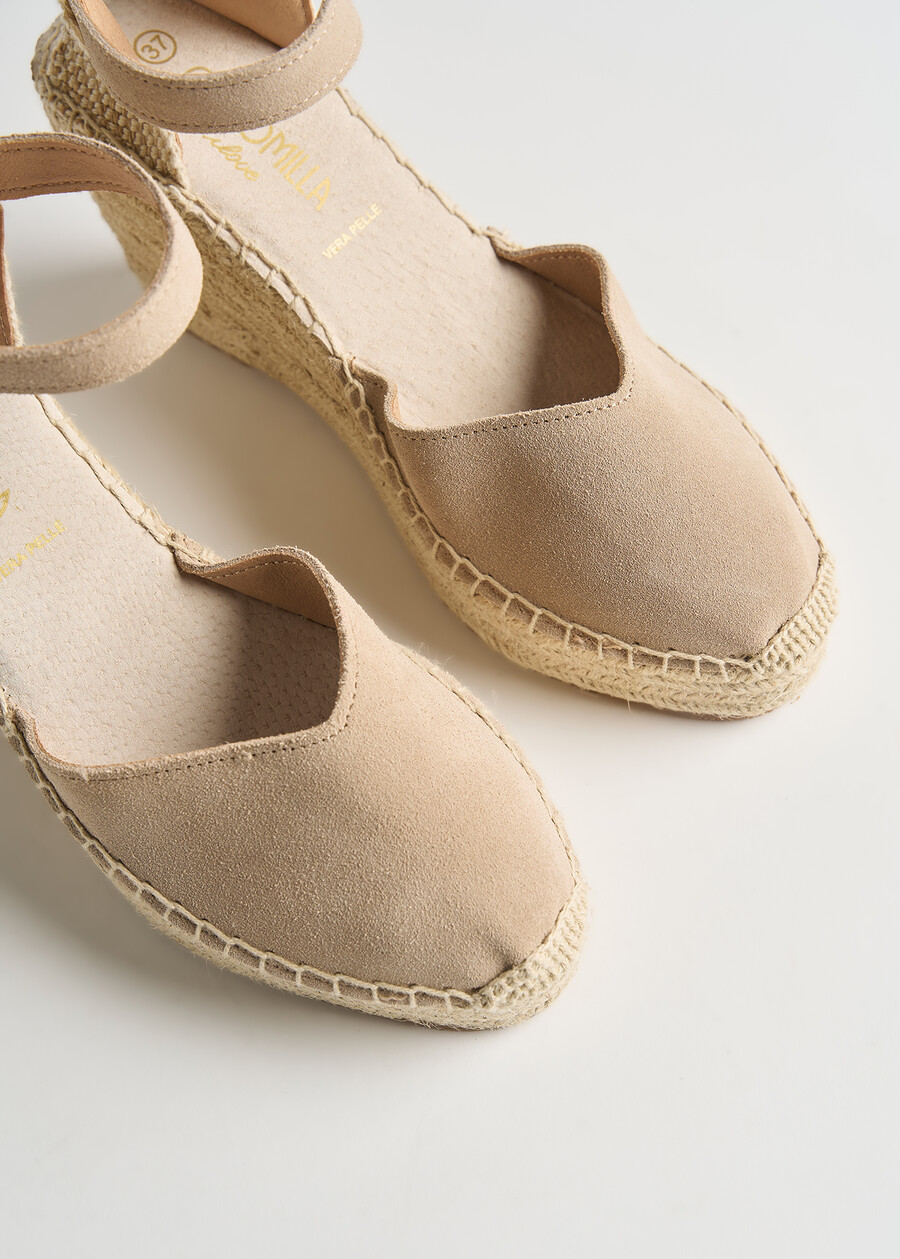Sophie genuine leather espadrilles BEIGE LIGHT BEIGE Woman , image number 3