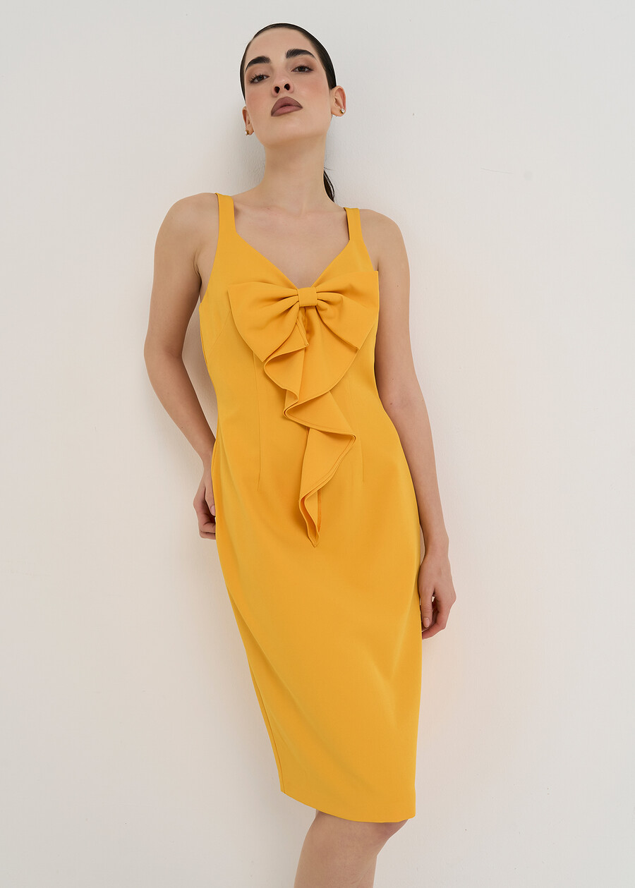 Agos dress with maxi bow ARANCIONE Woman , image number 1
