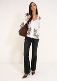 Comet embroidered shirt BIANCOBLU Woman image number 4