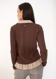 Criss layered-effect cardigan MARRONEBLU Woman image number 3
