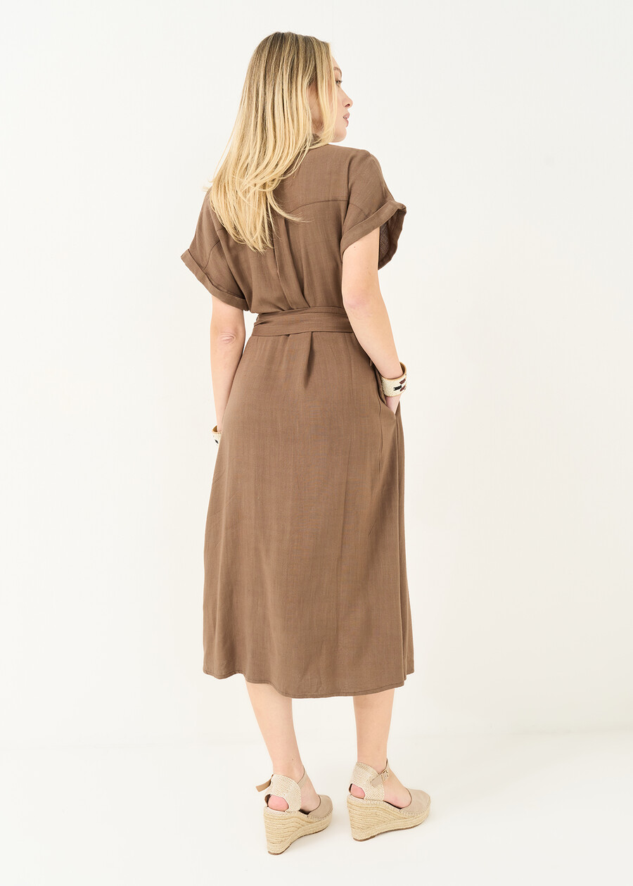 Aron midi shirt dress MARRONE Woman , image number 4