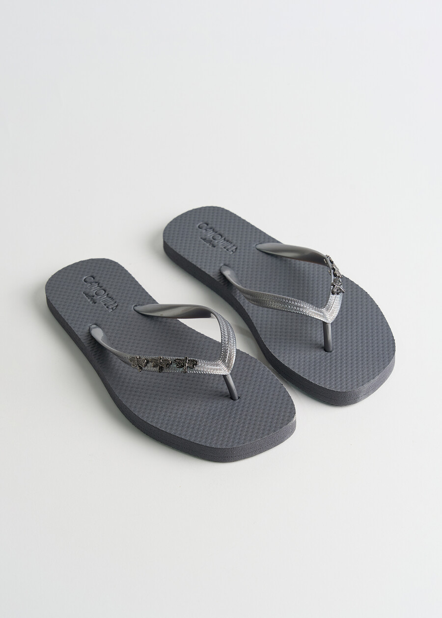 Syra dragonfly flip-flops GRIGIO GUN METALGOLD Woman , image number 1