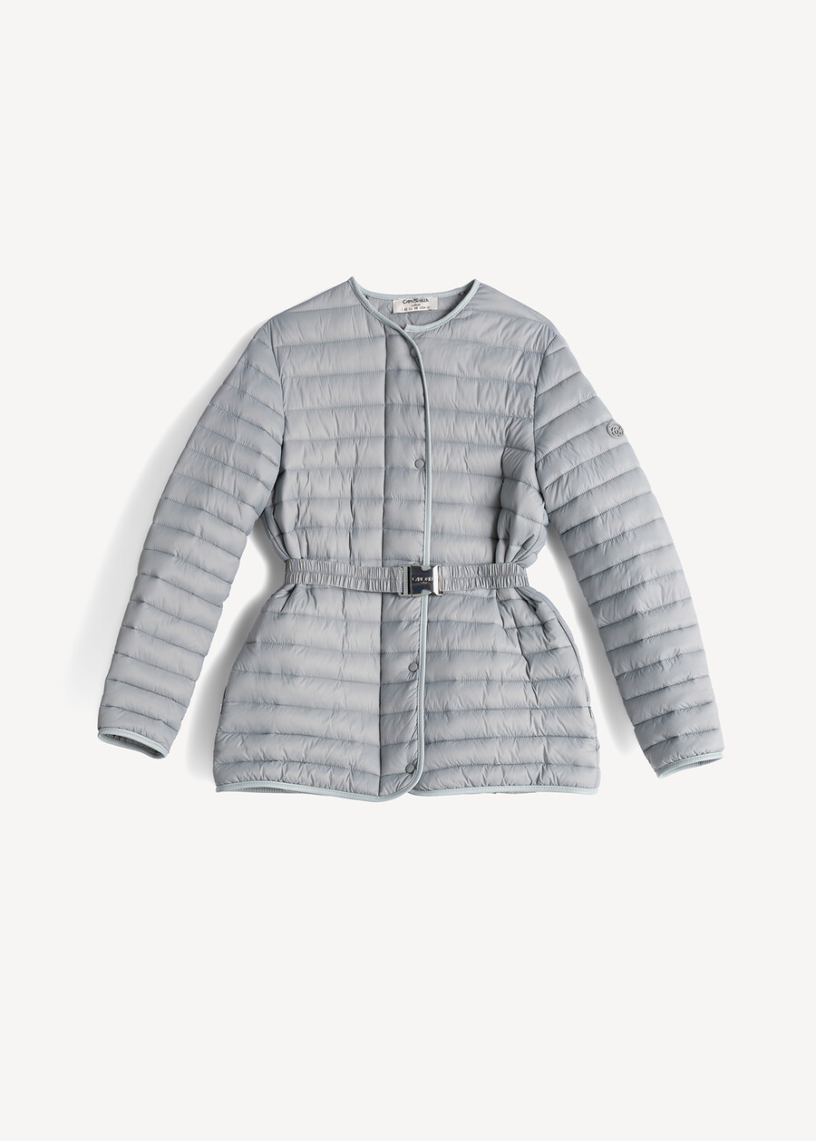 Park lightweight down jacket with belt MARRONEGRIGIO Woman , image number 6