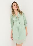 Alois short dress with embroidery VERDE Woman image number 2
