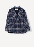 Carl checkered short coat BLU BLUE Woman image number 5