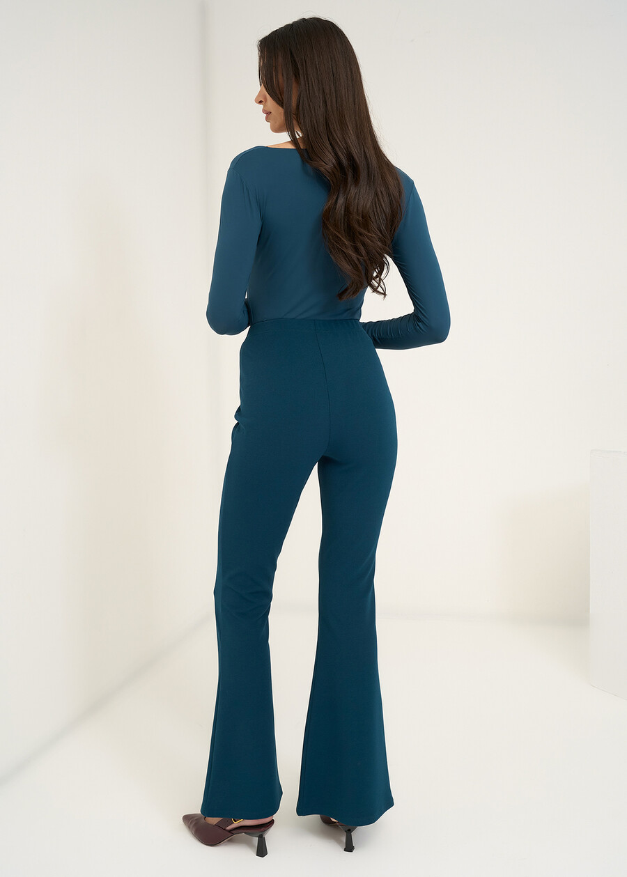 Victoria flared trousers ROSSO BORDEAUXVERDE GARDENMARRONENERO Woman , image number 5