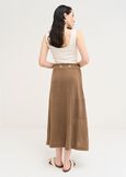 Gwen long cotton skirt MARRONE Woman image number 5