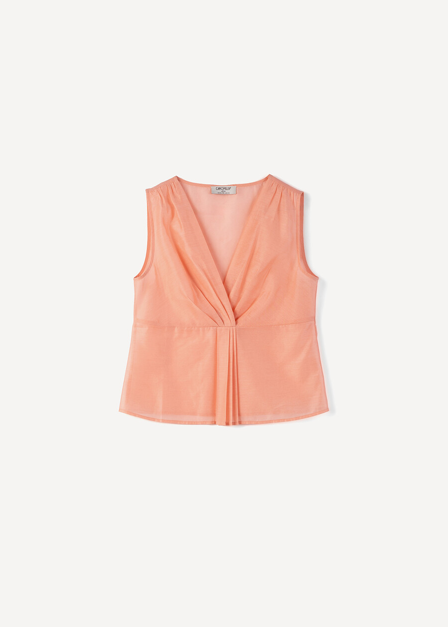 Take  pleated top ARANCIONE Woman , image number 4