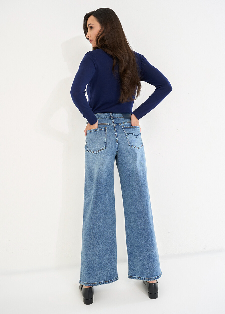 Carrie embroidered jeans DENIM MEDIUM DENIM Woman , image number 4