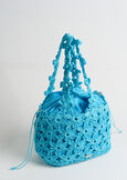 Bluey floral crochet shopping bag BLUBEIGE LIGHT BEIGE Woman image number 1