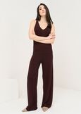 Pony wide lurex knit trousers MARRONE Woman image number 2
