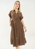 Aron midi shirt dress MARRONE Woman image number 1