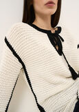 Marcella knit with tassels BEIGE LATTE Woman image number 2