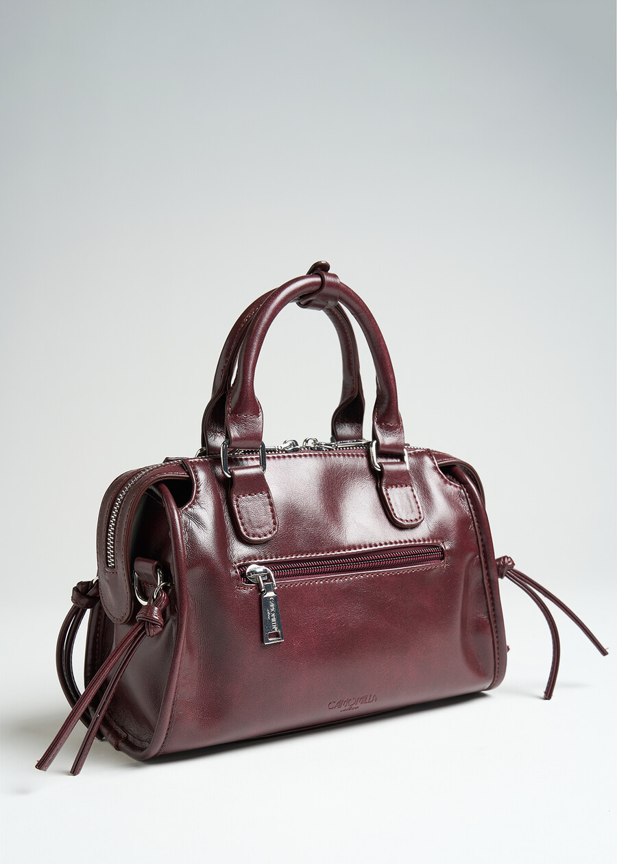 Baku faux leather bowling bag ROSSO BORDEAUX Woman , image number 4