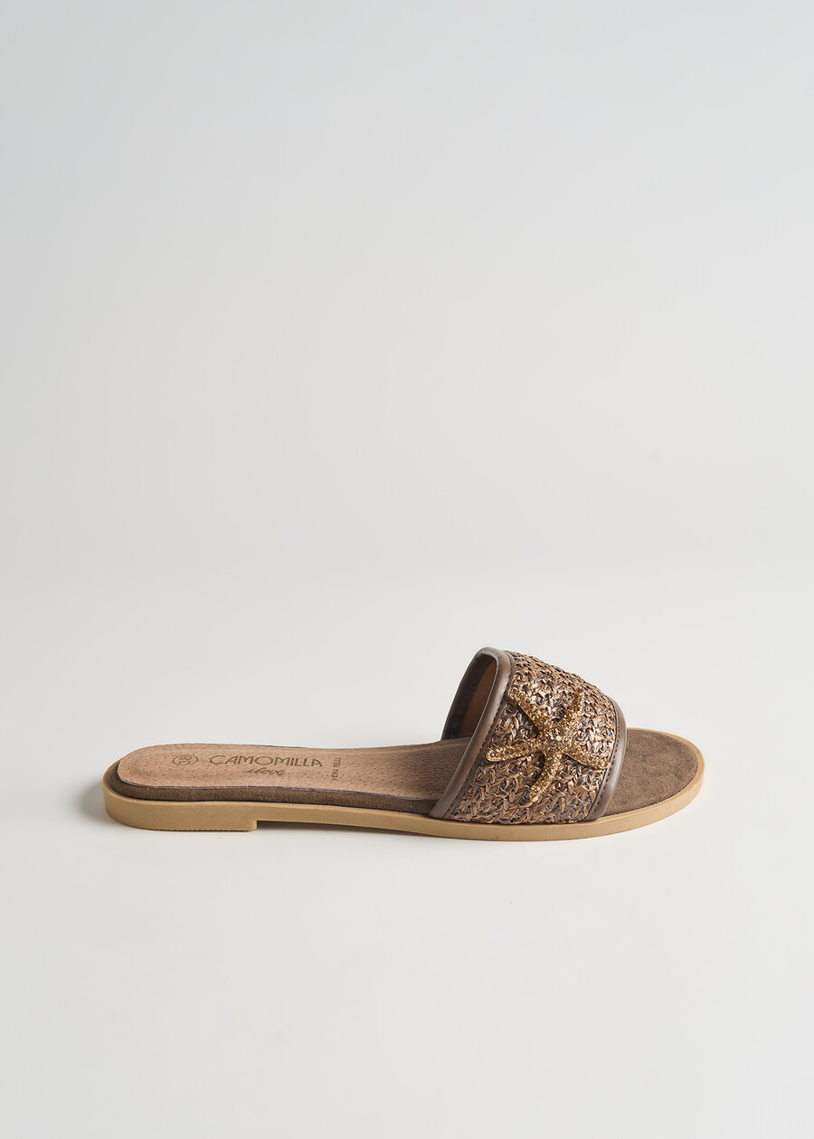 Sea Star low sandals with strass MARRONE Woman , image number 5