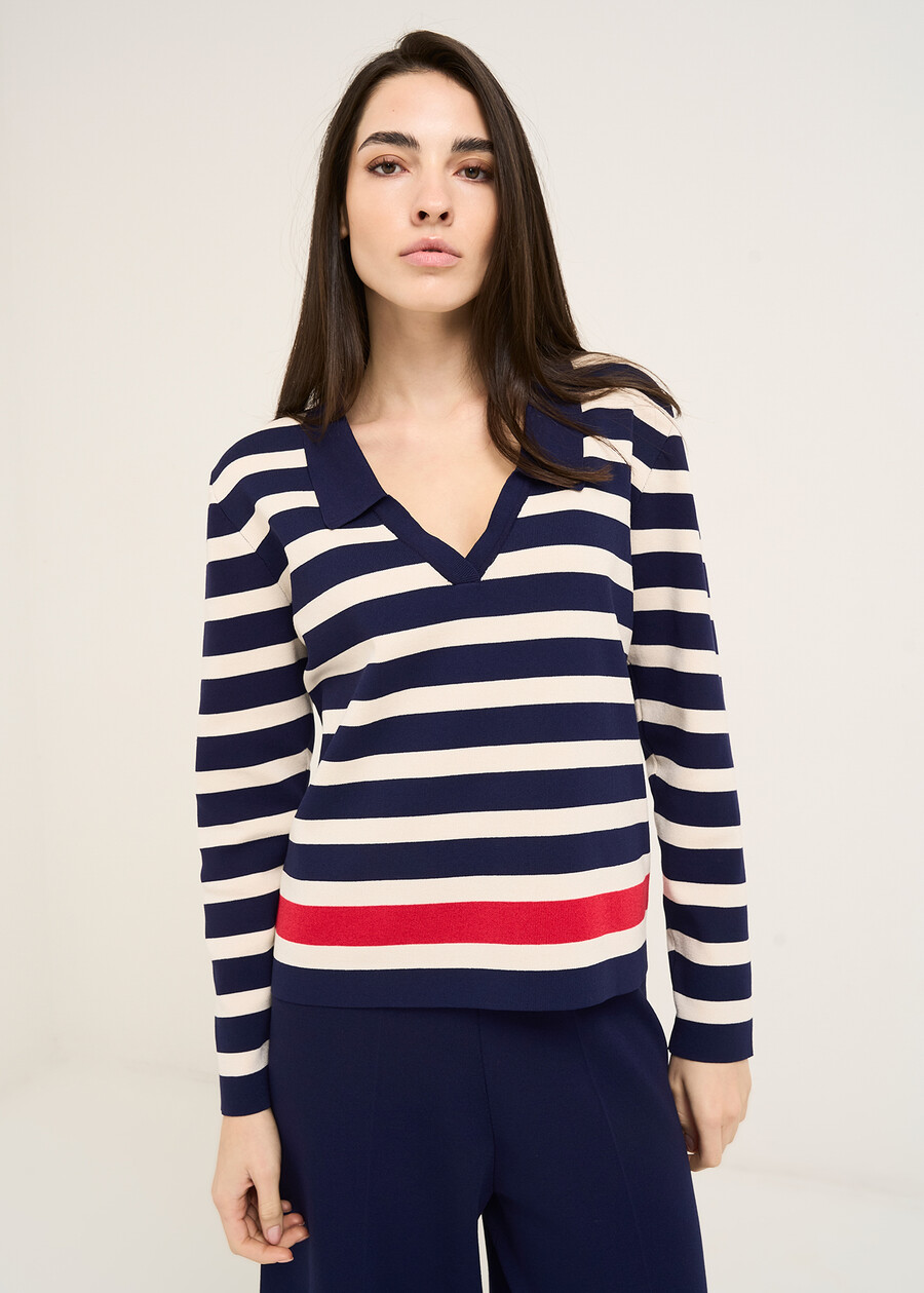 Miriam polo neck knit BLU Woman , image number 2
