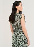 Alvara animalier embroidery dress VERDE AQUA Woman image number 5