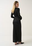 Goldys long lurex jersey skirt NERO Woman image number 5