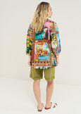 Carola printed cotton shirt GIALLO MANGO Woman image number 3