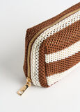 Bondy striped mesh beauty bag MARRONEBLU BLUE Woman image number 2